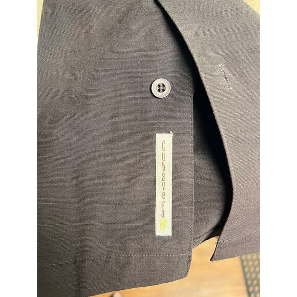 Men's Big and Tall (3XLT) Cubavera Brown Casual Button Down Shirt - Picture 4 of 5